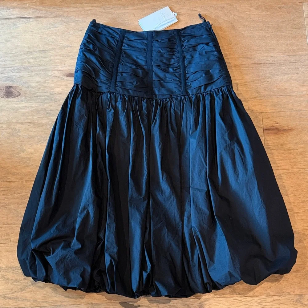 Ulla Johnson Black Rosaline A-Line Skirt BNWT sz 4 - Picture 5 of 6